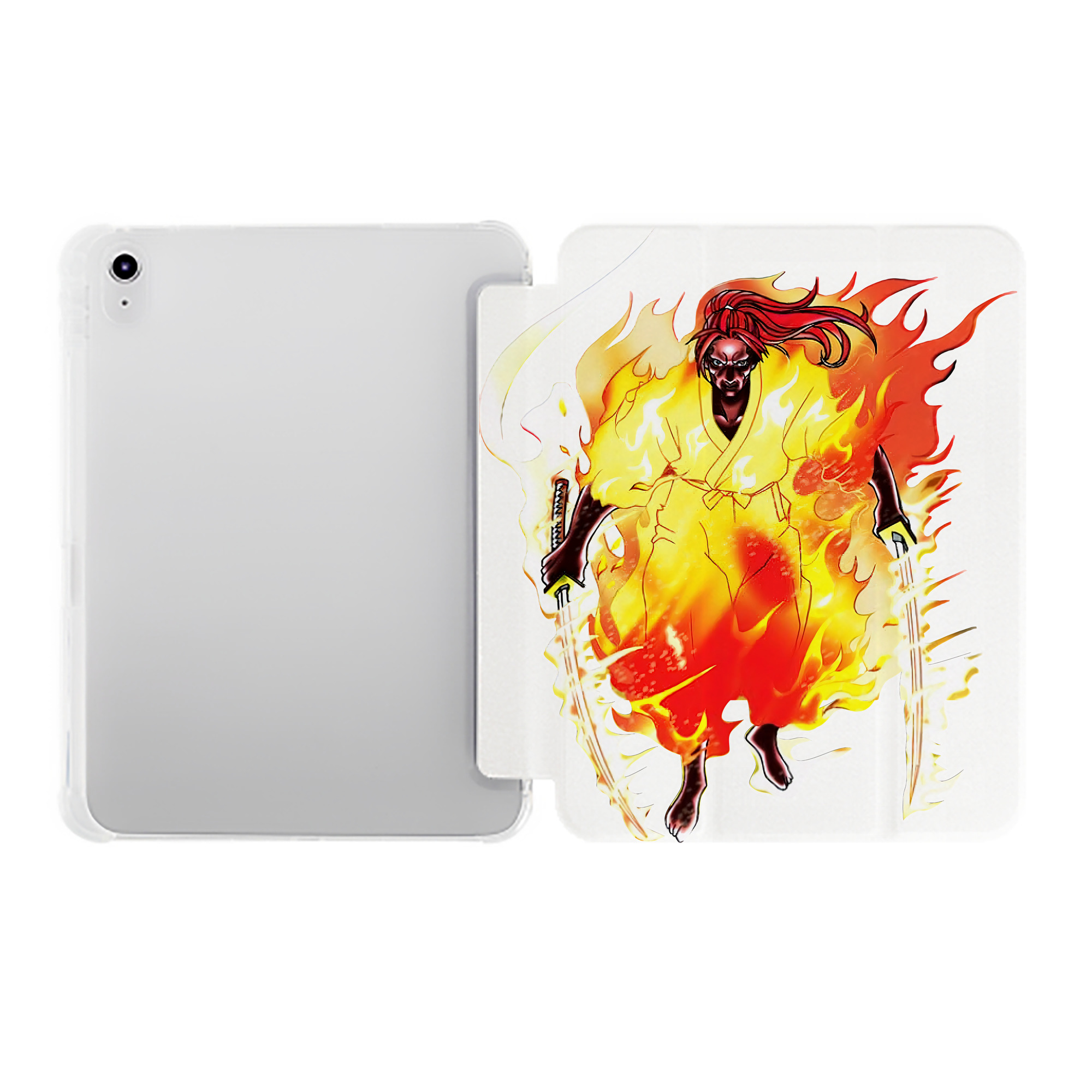 （画像用） 遊☆戯☆王 Yu-Gi-Oh! IPad ケース ペン収納付き 三つ折りスタンド PUレザー×シリコン 対応機種9.5/10.5/10.9インチ